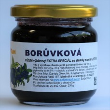 Borůvková s fruktózou a sladidly z rostliny stévie, 200 g